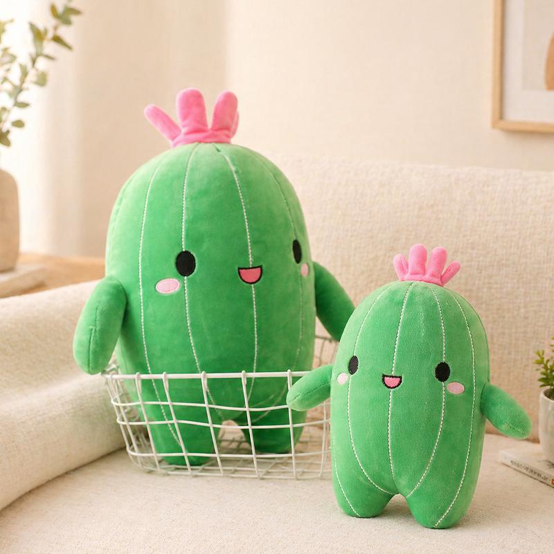 Cute Cactus Plush Toy Kawaii Plant Stuffed Doll Soft Pillow Cushion Cartoon Plushie Kids Gift Bedroom Home Decor