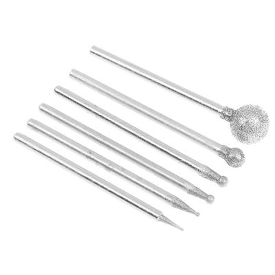0,5 mm-8 mm Diamant Rund Entgraten Schleifen Bohrer Schleifkopf 2,35 mm Schaft Schnitzen Präzisionsschnitzwerkzeug Elektro-Schleifer Teile