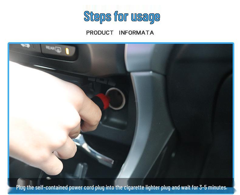 Compact 12V Car Heated Snow Shovel - Multifunctional Winter De-icing Tool