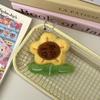 Adorable Double-Layer Cartoon Hamburger Bun Plush Hairpin for Babies