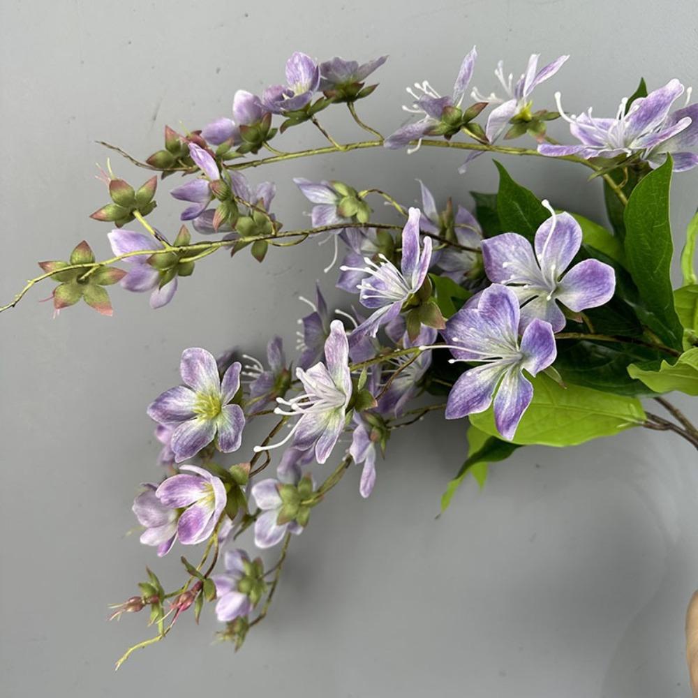 80cm Artificial Vertical Jasmines Elegant Silk Fake Flower  Hotel Restaurant Decor