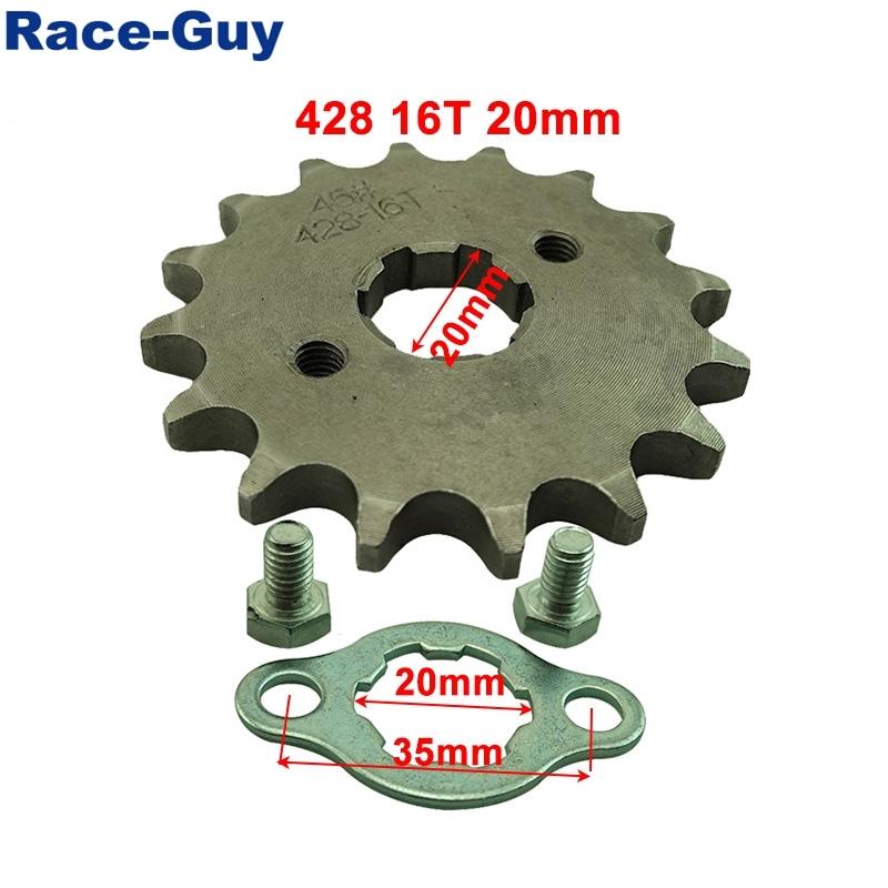 428 13T 14T 15T 16T 17T 18T 20mm Front Engine Sprocket Gear For CRF XR 50 70 KLX110 TTR SDG SSR Lifan YX Loncin Zongshen Orion