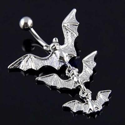 Punk Flying Bats Dangle Barbell Nombril Anneau Nombril Piercing Corps
