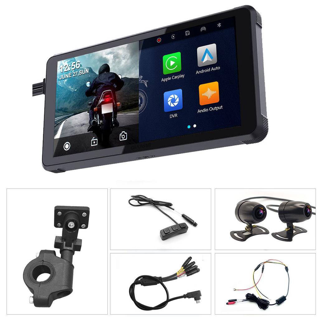 HD 5.5 Inch Motorcycle Carplay Car Machine Motorcycle Recorder
