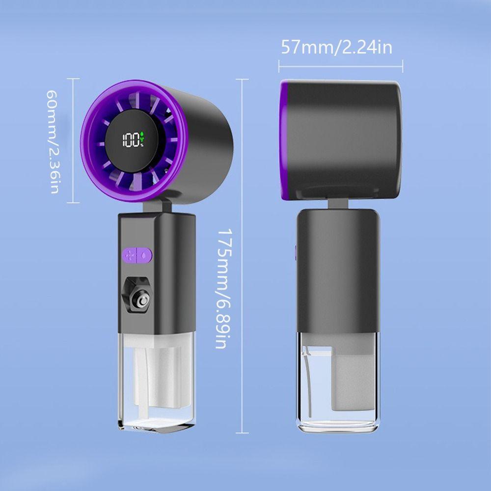 Strong Wind Foldable Small Fan USB Rechargeable Water Spray Mist Fan Personal Use