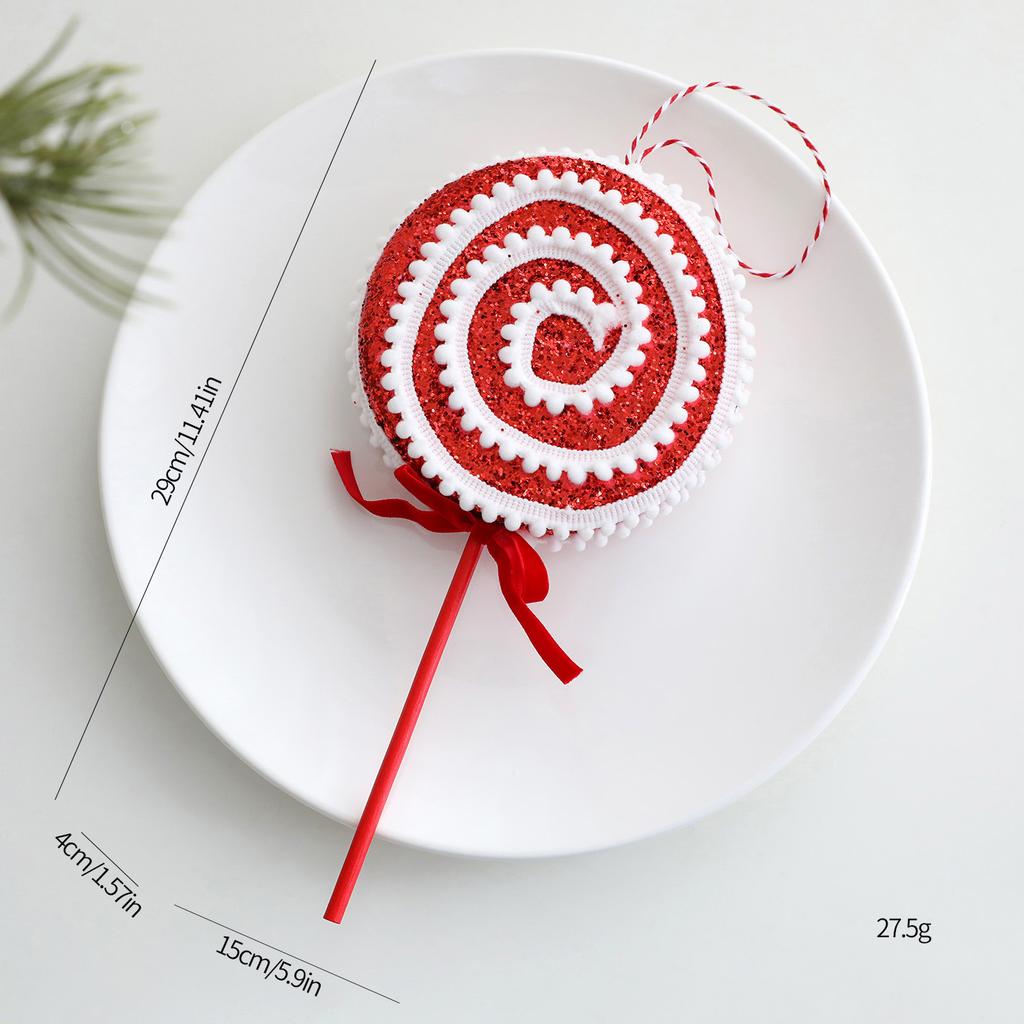 1Pieces Christmas Tree Picks Candy and Lollipop Pick Striped Xmas Decorations Candy Tree Topper for Xmas Craft Party Decor