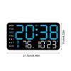 LED Digital Wall Clock Large Multifunctional Display with Date & Temperature for Bedroom, Living Room, Office, Dorm, RV, Garage