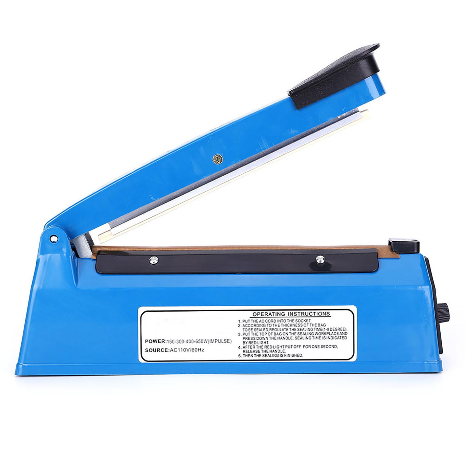 PFS‑200 300W Manual Heat Bag Sealer 8in Impulse Sealing Machine Adjustable Timer iron