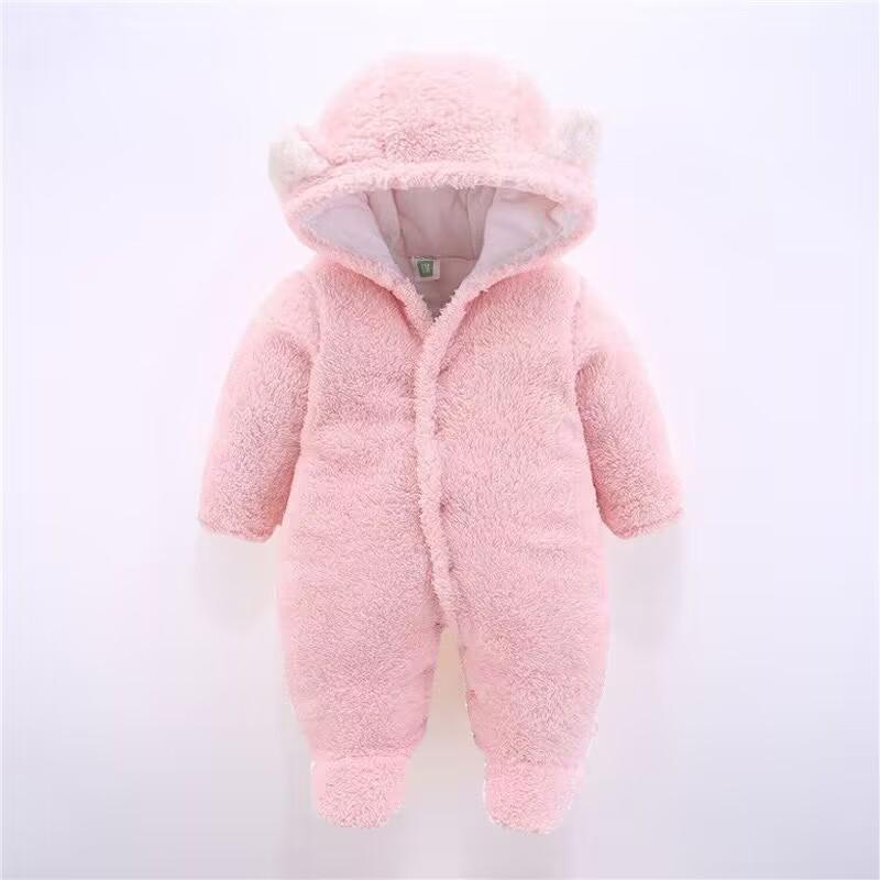 

Зимний детский утепленный комбинезон детская одежда теплый флисовый комбинезон с капюшоном 59 розовый