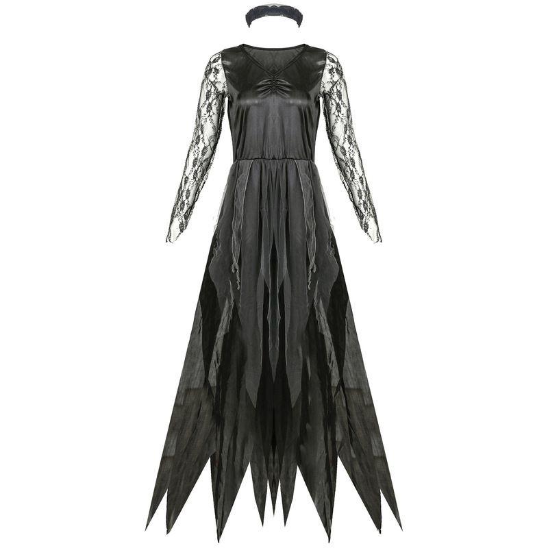 

Костюм невесты-зомби с кладбища, призрак, труп, женский Хэллоуин, плюс маскарадное платье XL