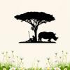 Metal Wall Art Wild Rhino African Savannah Home Garden Zoo Decor Christmas Gift Animal Lovers Festival Ornament