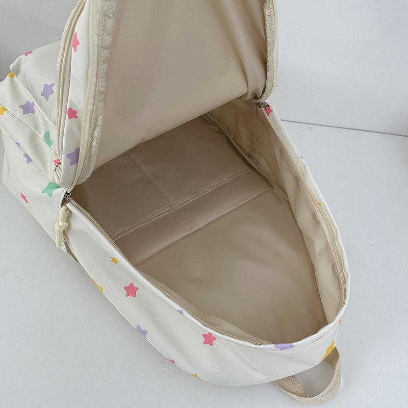 School Bag Japanese Ins Large Capacity Cute Student School Bag 2025 New Solid Color Casual Backpack Versatile Sweet Backpack