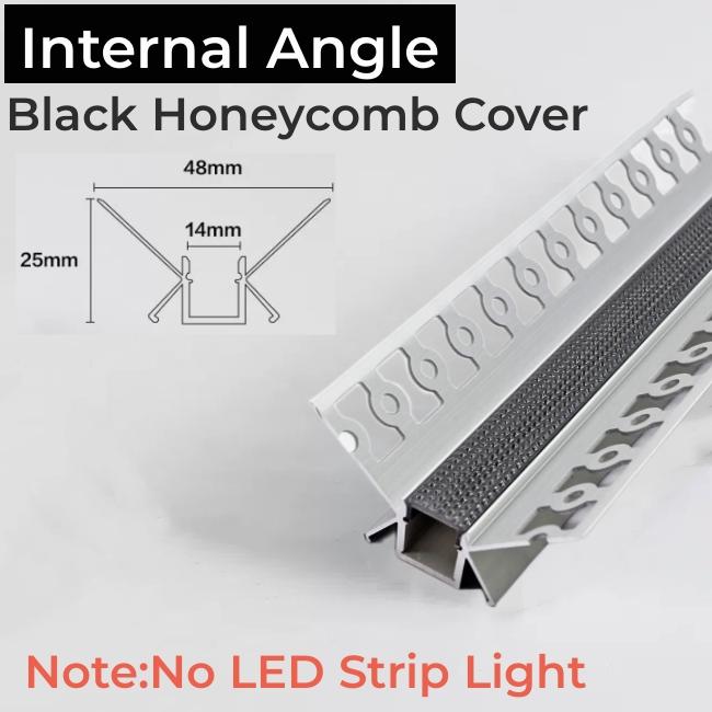 0.5m/1m Embedded Frameless LED Aluminum Profile Ceiling Backlight Channel Black Diffuser Floor Wall Decor Linear Bar Strip Light
