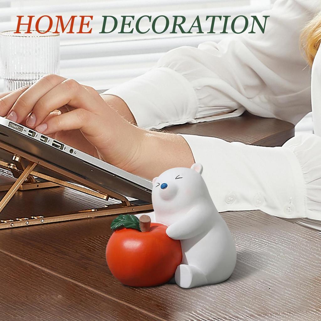 Rabbit Figurine Collectible Home Decoration Animal Figure Cartoon Rabbit Statue For Bedroom Hallway Desk Shelf Table Bookshelf