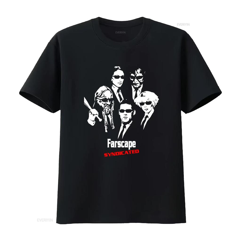 Farscape Syndicated Movie T Shirt 100 Cotton Black Reprint Digital TK0148 vintage Washed fashion Stylish streetwear graphic