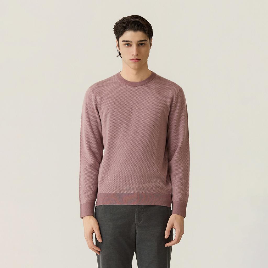 FERRAROMILANO All-Over Jacquard Round Knit Pink (Am0Ftsr30273)