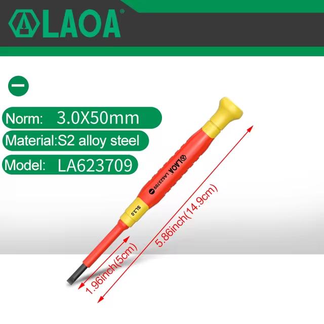 LAOA Insulated Precision Screwdriver a Cross Small Size Screwdriver To Remove Eyeglasses Clocks and Watches Cell Phone Notebook