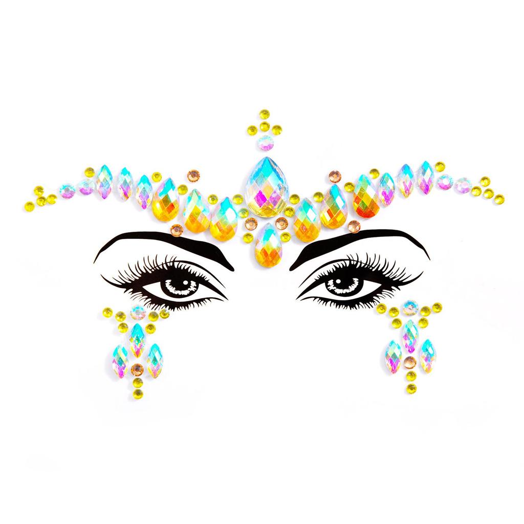 Crystal Tattoo Sticker Glitter Eyeliner Eyebrow Makeup Face Eyes Diamond Temporary Tattoo Rock Rhinestone 3D Eyeliner Stickers