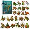 Seasonal Wall Hanging Christmas Advent Calendar 2026 24 Days Sea Turtle/Big Foot/Highland Cow/Dog Ornaments Cute Animal Decor Countdown Calendar,
