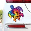 JT161#12x13cm Sea Turtle Rainbow Vinyl Sticker For Windows, Trucks, Cars, Laptops Decal