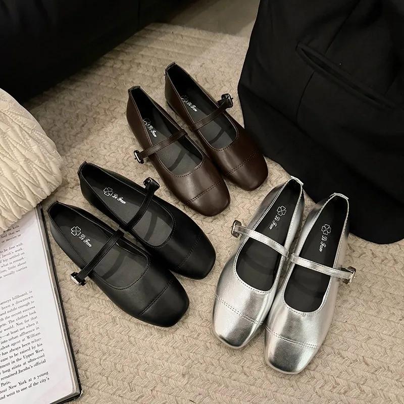Hot Sale Women's Shoes 2025 Buckle Strap Women Flats Fashion Round Toe Daily Concise Best Seller Shallow Flat Low Heels Zapatos