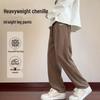 Hodo Men's Visually Slimming Chenille Loose Straight-Leg Casual Pants