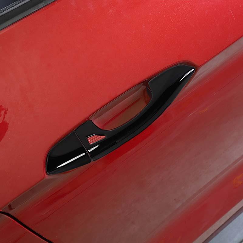  ABS Door Handle Decoration Cover Sticker Fit For Ford Mustang 2015-2023 Exterior Accessories