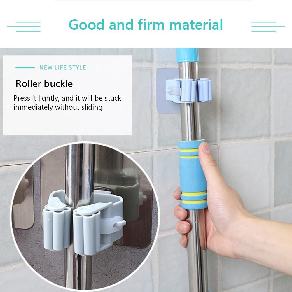 6 X 6 Cm Mop Holder Mop Hook Mop Umbrella Stand No Trace Storage Organizer