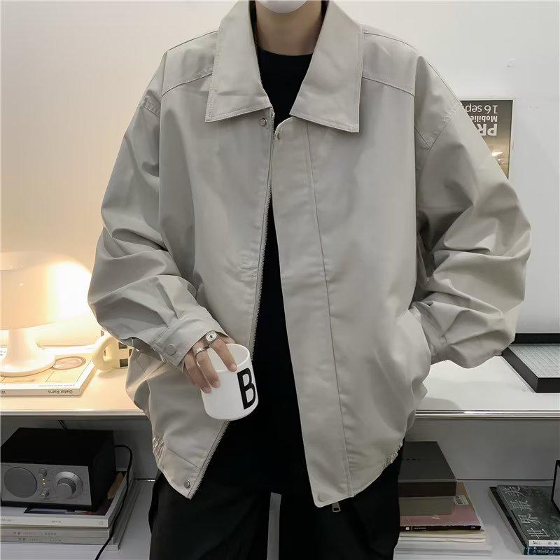 Unisex American Retro Brown PU Leather Motorcycle Jacket - 2024 Spring & Autumn Collection