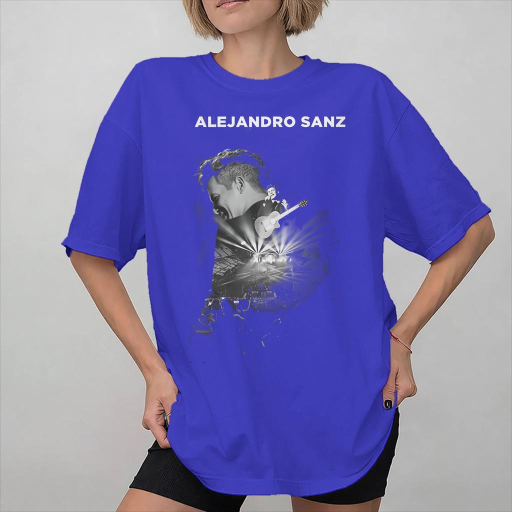 Alejandro Sanz 2026 Concert Tee Shirt for Unisex Women Graphic Printed T Shirts Cotton Clothing