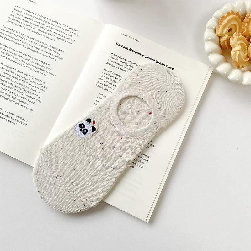 New Women's Summer Thin Non-slip Low Cute Socks Ins Trendy Japanese Cute Animal Pattern Spot Yarn Kawaii Casual Low-Cut Socks