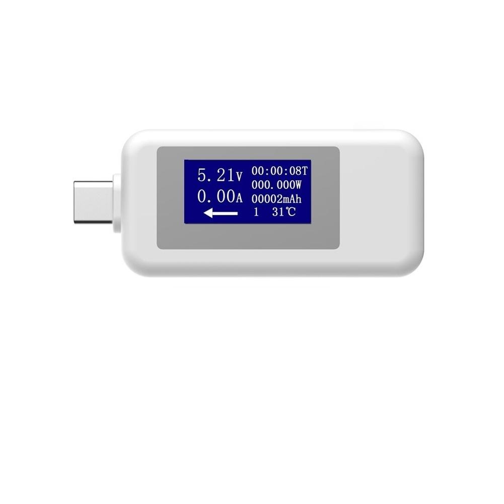 Real Time USB C Digital Tester with Voltage Current Meter for Power and Capacity Monitoring Safety Timer to Avoid Overcharging