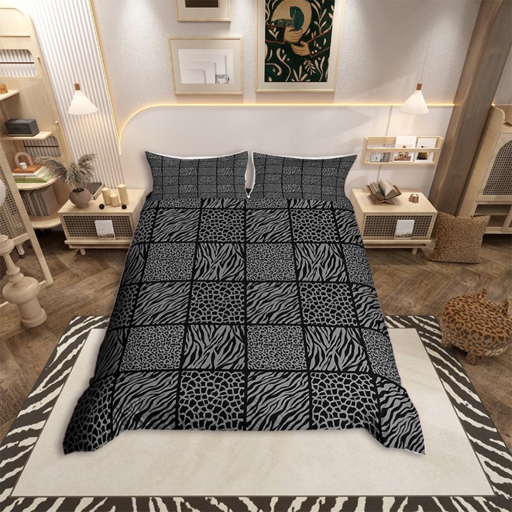Homewish Cheetah Cow Print Duvet Cover SetModern Fashion Bedding SetTeens Kids Adult Bed Set