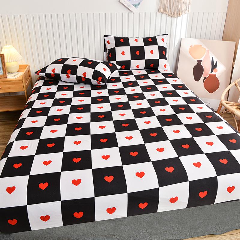 1Pc Fitted Sheet Print Bedsheets With Elastic Band Mattress Protector Soft Bed Cover Sabanas Para Cama Bed Linen (No Pillowcase)