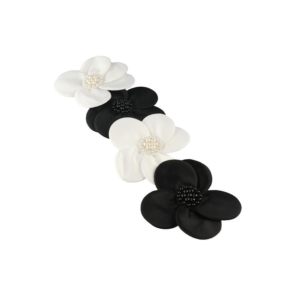 2PCS Handmade Flower Appliques 3D Clothing Applique DIY Clothing Patches  Sewing