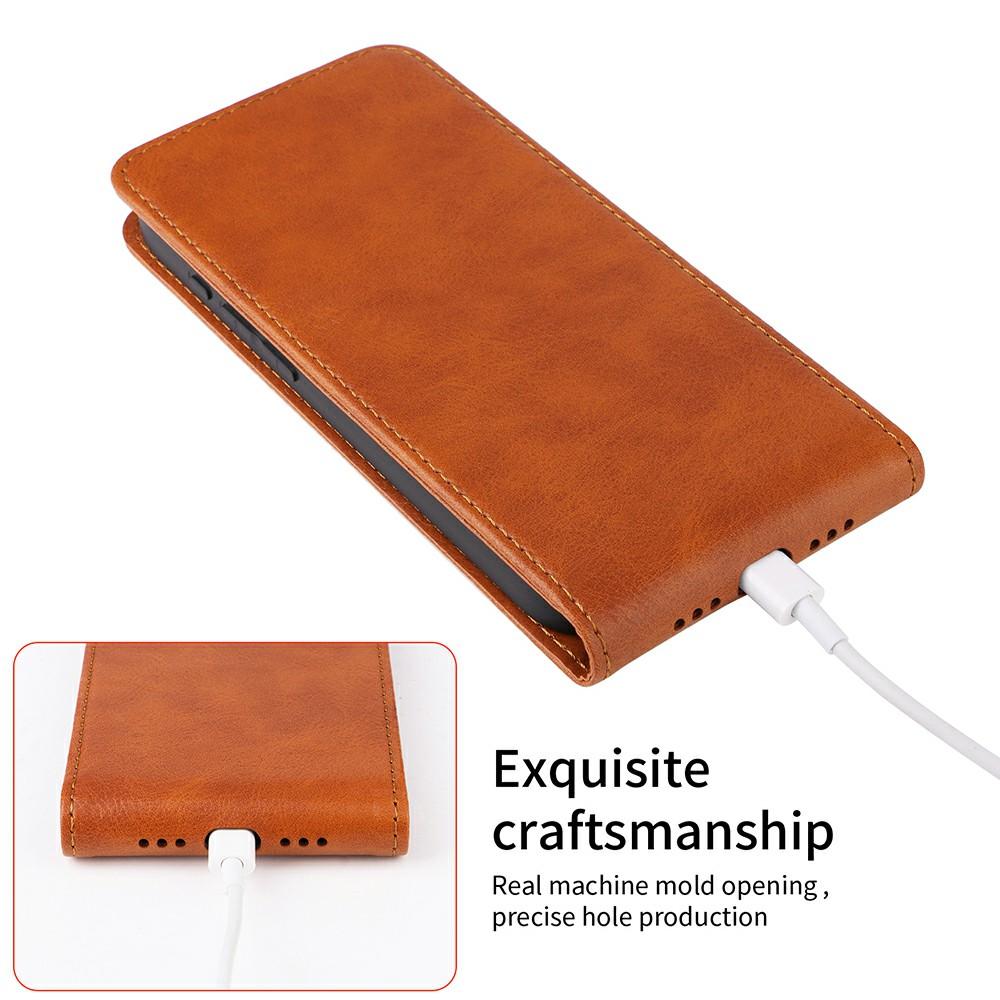 For Xiaomi Poco X7 Pro 5G/Redmi Turbo 4 5G Case with Card Slot Magnetic Vertical Flip Leather Phone Cover