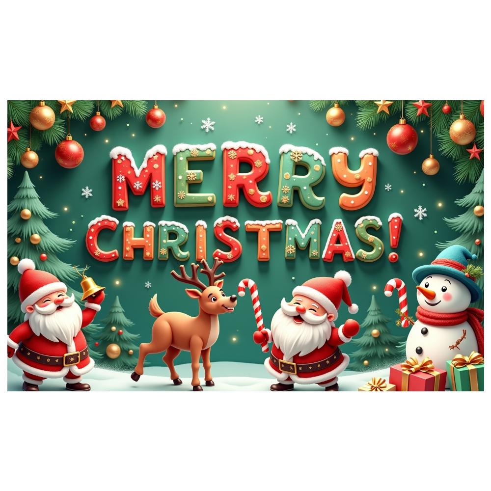 Santa Claus Banner Santa Claus Holiday Banner Christmas Banner Festive  For Outdoor Celebration Home Decoration Festive