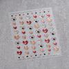 5D Love White English Letter Silver Jelly Nail Art Sticker Line Geometric Pattern Shape Romantic Delicate Manicure Decals