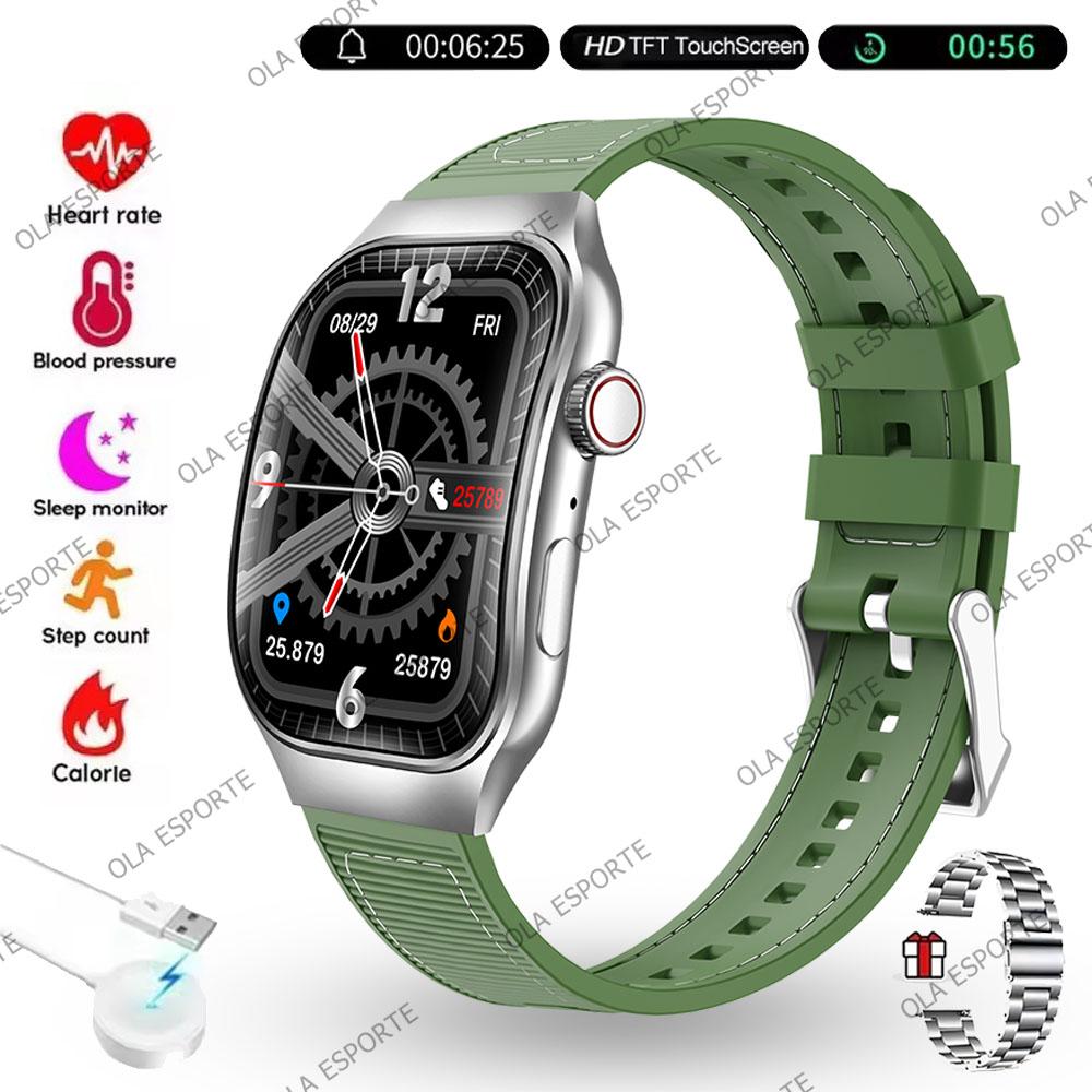 New Bluetooth Call Smart Watch Men 2.01” HD Curved Screen Sports Watches ECG+PPG Health Monitor Smartwatch For Android IOS