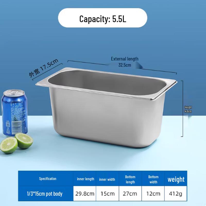 

Stainless Steel Rectangular Food Pan