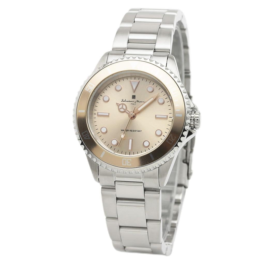 

Genuine Salvatore Marra watch Salvatore Marra 5 ATM water resistant Japanese quartz metal belt SSPG SM19154-SSPG [item]