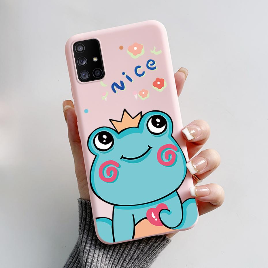 For Samsung Galaxy A51 A71 5G Case SM-A516F SM-A716F Soft Slim Cute Cartoon Frog Back Cover Fundas Bumper For Samsung A 51 Coque