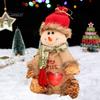 Christmas Candy Bags 3Pcs Gift Snowman Santa Elk Patterns Toy Storage Sacks for Kids Decorative Reusable Holiday Party Favor Pouches
