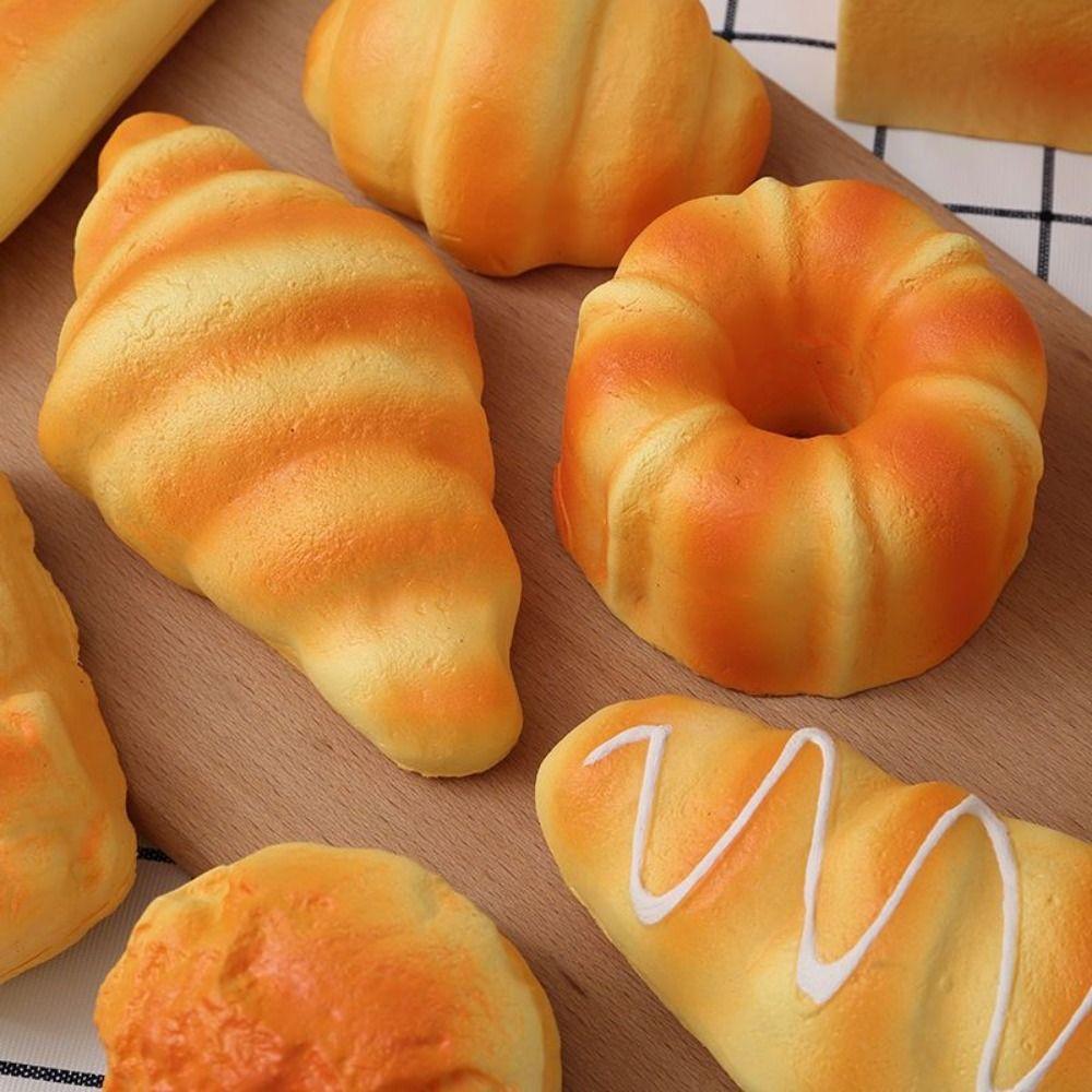 Stretch Squeezing Simulation Bread Squeeze Toy Toast Cake Bread Slow Rebound Toy  Adult