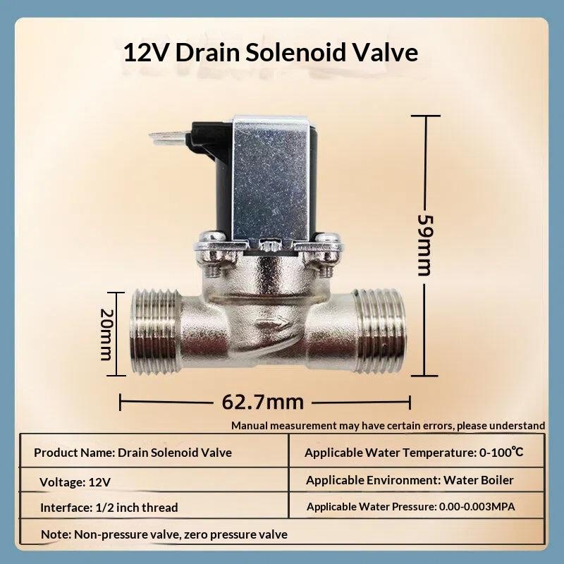

1Pcs Universal 4-Port Water Purifier Water Dispenser Valve External Thread Dc12V Inlet And Outlet All-Copper Solenoid Valve A2