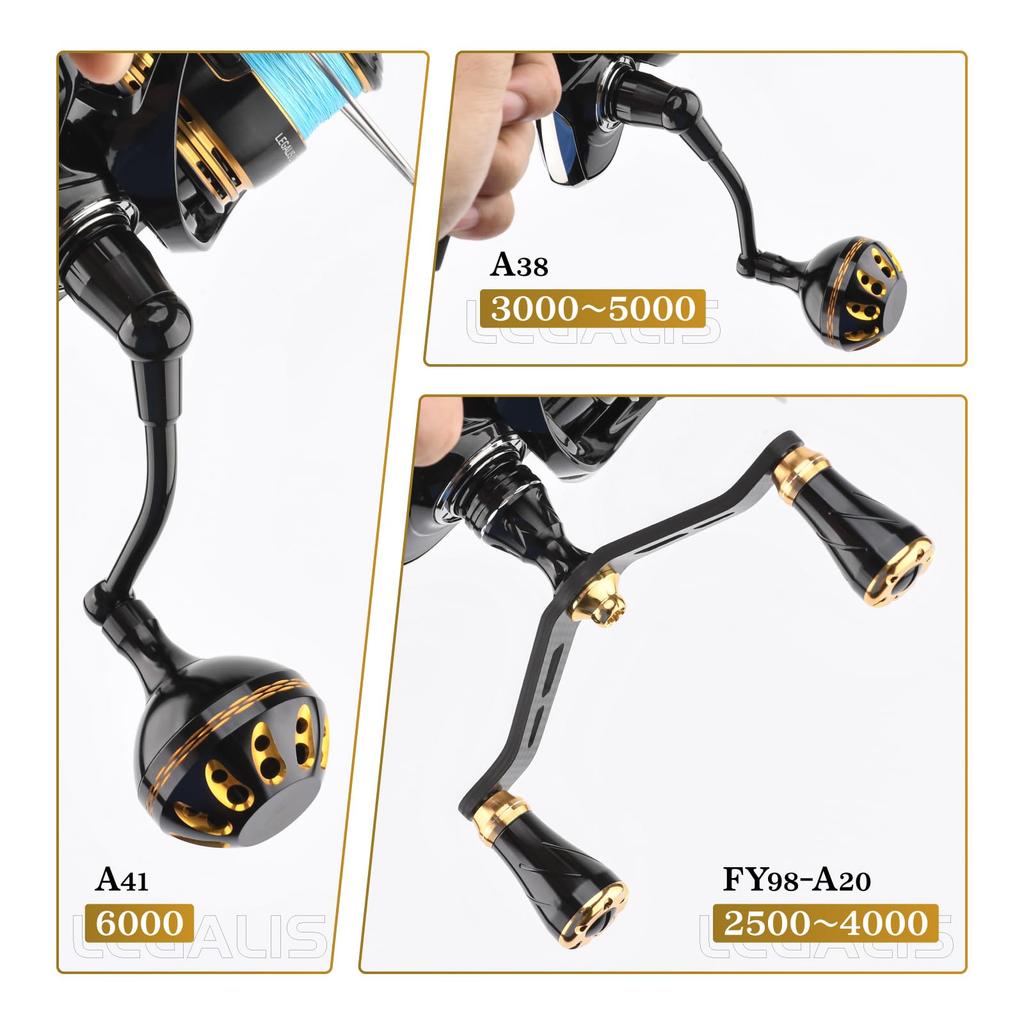 Gomexus FY98 Reel Carbon Compatible with Daiwa Spinning and Double with Handle for and Light Suitable for Both and Handle, Fiber, Reels, Gekkabijin,
