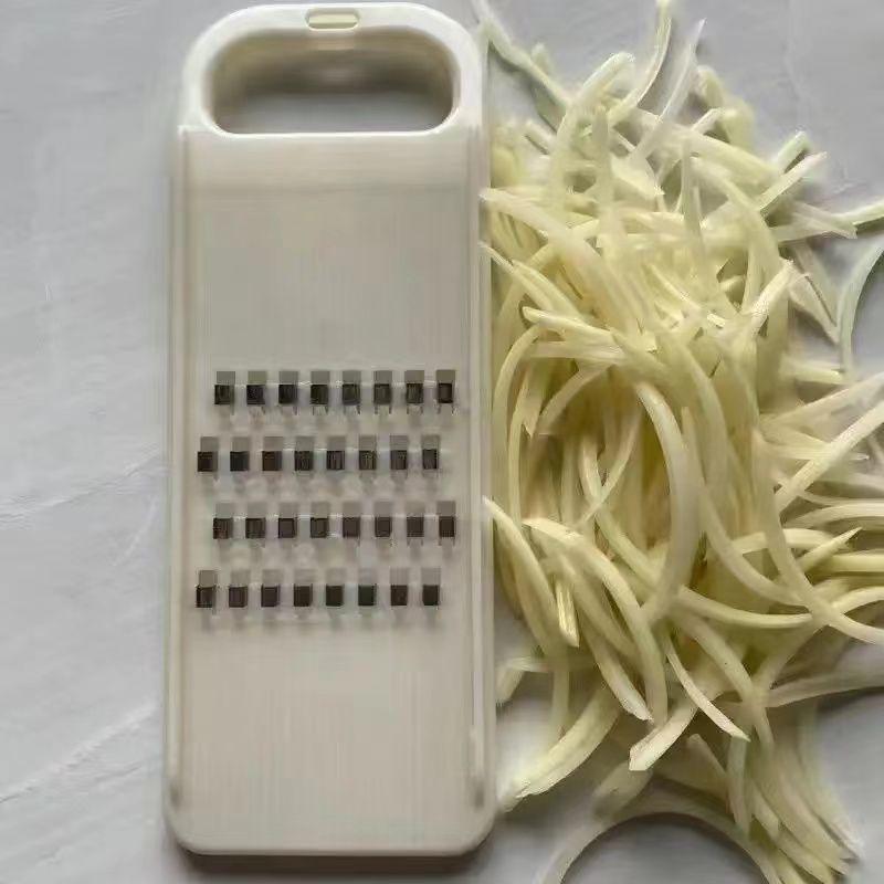 Restaurant-Grade Silk Grater & Julienne Slicer with Anti-Injury Device for Zucchini, Vegetables, and Taro