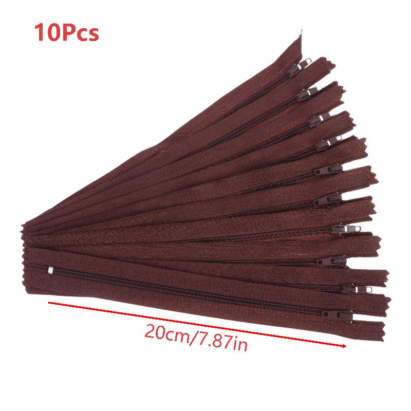 10Pcs Nylon Zippers Rust-proof Slider for Pants Garment Sewing DIY Clothing Repair Household Tailoring Craft Projects