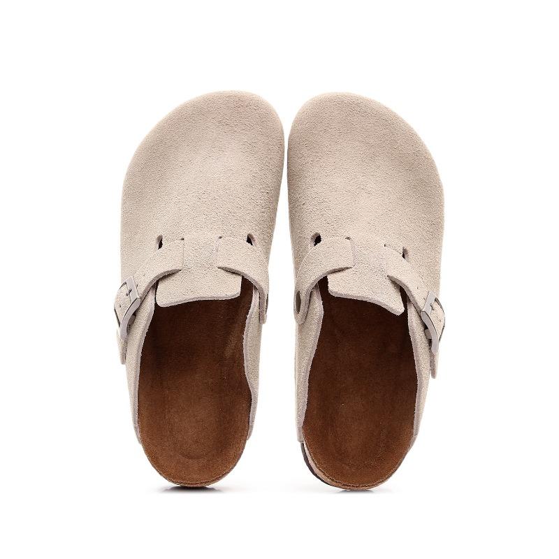 Cork slippers women's bag head shoes outside casual half pack retro couple half drag sandals oston series