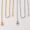 50/60cm Wholesale Stainless Steel Rolo Link Chain Necklaces For Women Men Accessories 10/20/30pcs/Lot Metal Necklace DIY Jewelry